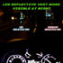 LED Reflective Vest, USB Rechargeable Night Reflective Vest Gear with Safety Lights and Adjustable Size for Men Women