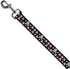 Dog Leash Skulls Stars Black White Pink 4 Feet Long 1.5 Inch Wide