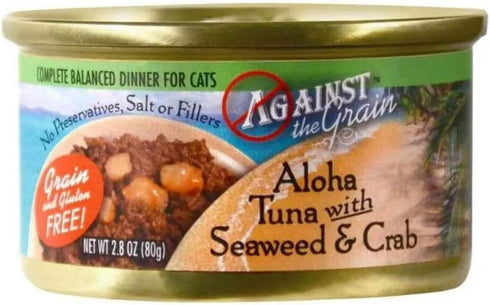 Against The Grain Aloha Tuna with Seafood & Crab Canned Cat Food, 24/2.8 oz