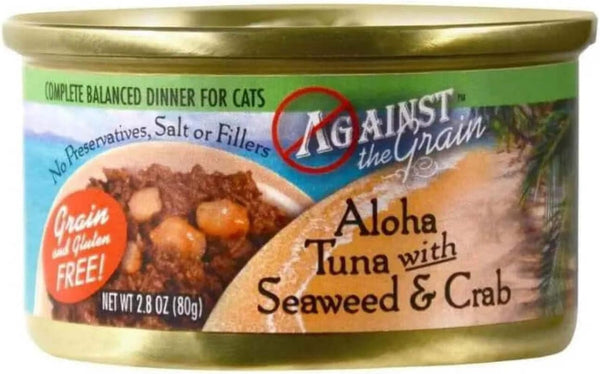 Against The Grain Aloha Tuna with Seafood & Crab Canned Cat Food, 24/2.8 oz