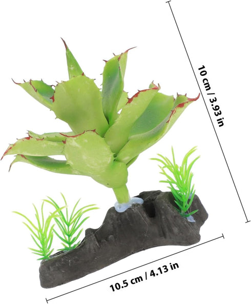 TEHAUX Reptile Terrarium Plants Artificial Greenery Decorations for Spider Scorpion Lizard Tanks Habitat Ornament