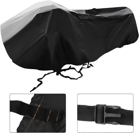 WFLNHB TOP Cover Replacement for Trailerable PWC Watercraft Jet Ski, Super Heavy-Duty, 126-135 (3 Seater)