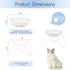 2-Pack Ceramic Raised Cat Bowls for Food and Water, Elevated Dishes with Stand, Dishwasher Safe