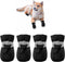 YAODHAOD Dog Shoes for Hot Pavement, Anti-Slip Sole Dog Boots, Reflective Straps, 4PCS (Black, Size: 2)