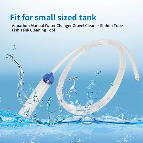 Aquarium Manual Water Changer, Gravel Cleaner Syphon Tube for Fluids Transfer with 59in Long Pipe