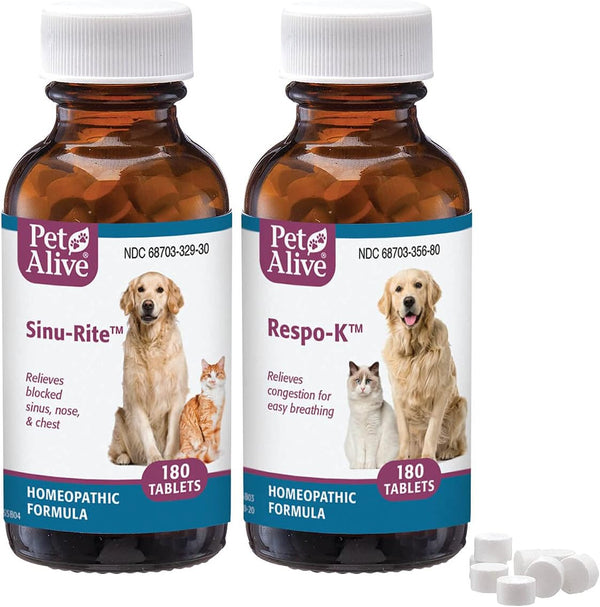 PetAlive Respiratory ComboPack for Pets - Natural Remedies for Colds and Sinus Issues