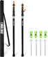 Tent Poles for Tarp, CAMULAND Telescoping Camping Gear Accessories, Adjustable Lightweight Aluminum Set with Carry Bag