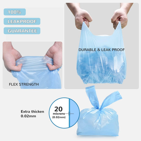 Cat Litter Bags, 120 Count, Ultra Thick, Leak-Proof, Scented, Disposable, 15 Liters Capacity