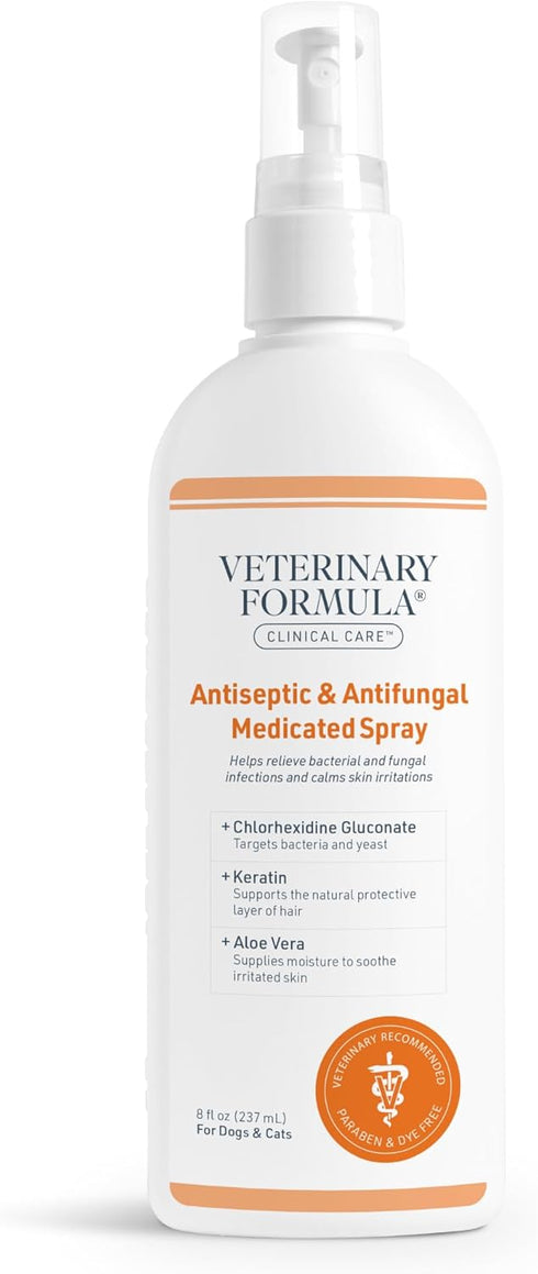 Veterinary Formula Clinical Care Antiseptic and Antifungal Spray for Dogs & Cats, 8 Fl Oz