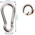 Olivia & Oliver Stainless Steel Carabiner,Spring Snap Hook Carabiner ,heavy Duty Keychain Clip for fitness, boating, camping, hiking, fishing, pet leash, indoor outdoor equipment gear, DIY accessorie. by Olivia & Oliver