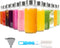 Luxfuel 8 oz Glass Water Bottles with Lids, 12 Pack Small Glass