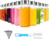 Luxfuel 8 oz Glass Water Bottles with Lids, 12 Pack Small Glass