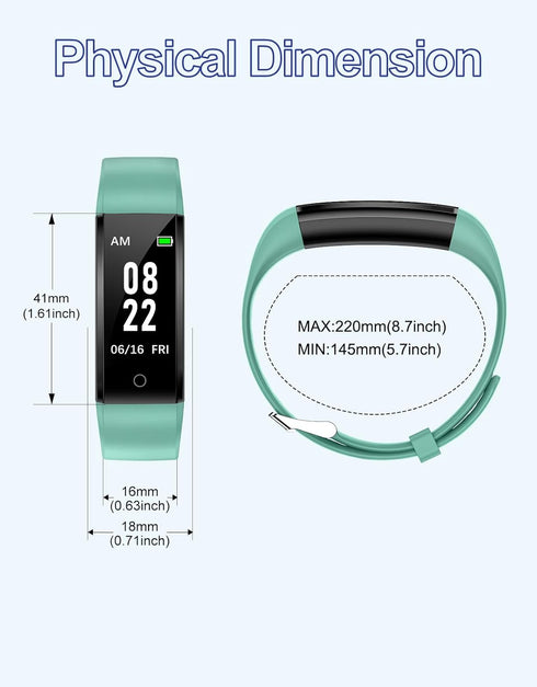 GRV Fitness Tracker Non-Bluetooth Watch, Waterproof Pedometer with Steps, Calories Counter, Sleep Tracker for Men Women