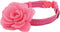 Coastal Pet - Li’l Pals Microfiber Dog Collar - Pink with Pink Flower - 3/8” x 6"-8”