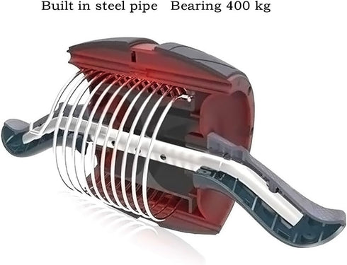 Perfect Fitness Ab Carver Pro Roller Wheel - Built-In Spring Resistance for At Home Core Workout Equipment, Red