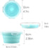Luter 2 Pieces Collapsible Dog Bowls, Silicone Food Water Travel Bowl with Lids, Portable Pet Feeding Cup 350ml (Pink &