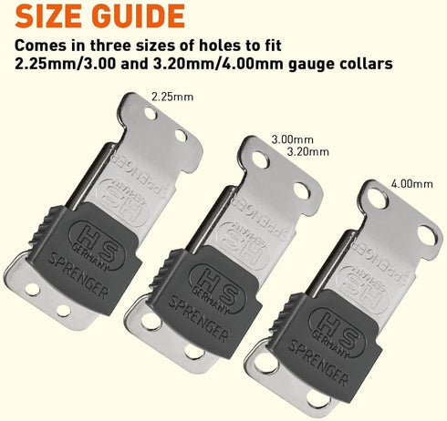 Herm Sprenger ClicLock Fastener Stainless Steel Buckle for Dog Training Collar & Quick Release for Medium Large Dogs