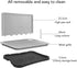 Brrnoo Dog Potty Tray, Portable Dog Training Toilet with Wall Column, Removable Mesh Training Potty for Small, Medium