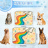 imiBBWQu Summer 27" 22" Cooling Mat for Dogs Paper Airplane with Rainbow Dog Grass Mat Washable Cooling Pad for Dog Pet