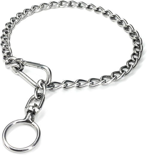 Dog Chain Collars - 304 Stainless Steel Chew Proof Necklace for Small, Medium & Large Dogs Training and Walking