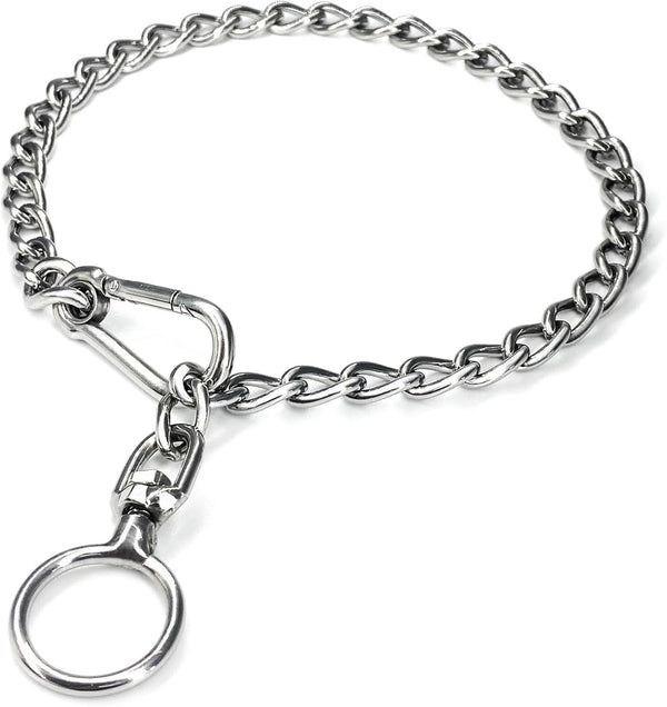 Dog Chain Collars - 304 Stainless Steel Chew Proof Necklace for Small, Medium & Large Dogs Training and Walking