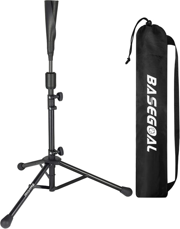 Portable Batting Tee Baseball Softball Tripod Stand with Carrying Bag for Training Practice
