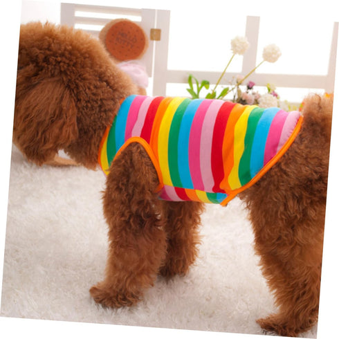 Live Aquarium Plants Dog Vest - Funky Striped Shirt for Dogs, Blue Aquarium Gravel Shirt