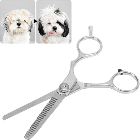 Stainless Steel Thinning Shears, Professional Grooming Scissors for Long Haired Dog and Cat Hair Layering
