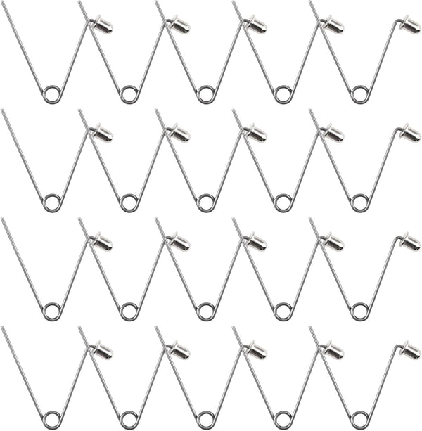 INCREWAY Tent Pole Clips, 20PCS Kayak Paddle Spring Snap Clips for Camping, 6mm Button