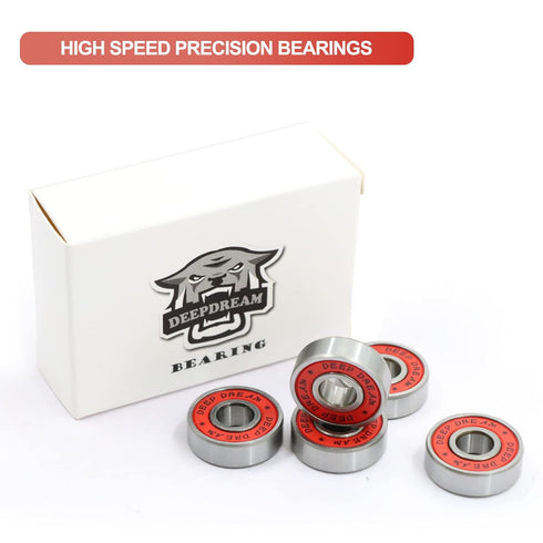 Premium 20Pcs 608rs Skateboard Bearings, Longboard Bearings (8x22x7mm) for Double Rubber Sealed Deep Groove