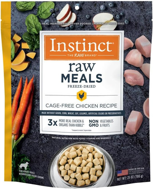 Instinct Freeze Dried Raw Meals Grain Free Dog Food, Chicken Recipe, 25 oz