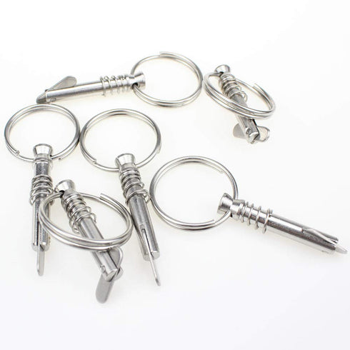Hysagtek 6 Pcs Bimini Pins, 1/4" Diameter Quick Release Pin Boat Canopy Hardware, 316 Stainless Steel