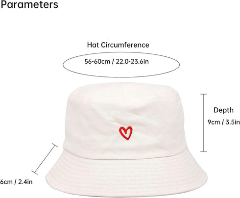 YAMEIZE Bucket Hat for Women Men - Travel Sun Beach Embroidered Bucket Hat Unisex Fisherman Hat Outdoor