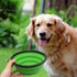 Collapsible Water Bowls for Cats Dogs, 2 Pack, Portable Pet Feeding Dish for Traveling, Large, Blue+Green