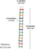 SunGrow Bird Ladder Bridge, 31x4 Inches, Raw Wood and Edible Dye, Suitable for Small to Medium Birds