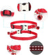Red Cat Collar with Bells - Reflective Nylon Metal Buckle Extra Small Puppy Collar with Bell for Tiny Male Dogs and