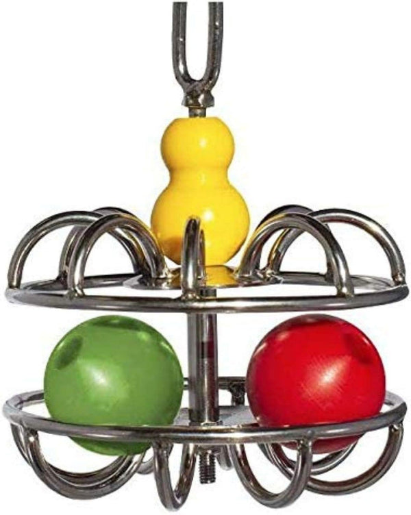 Impossiball Stainless Steel Bird Toy - Large Bird Toys for Macaw Enrichment