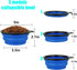 Collapsible Dog Bowl, 2 Pack Portable Pet Travel Bowls with Lids for Dogs, Cats, Small Animals, Blue+Red