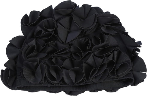 Floral Swim Hat, Elastic Swim Bonnet Waterproof Headgear for Women with Long Hair for Summer Pool