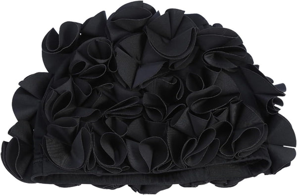 Floral Swim Hat, Elastic Swim Bonnet Waterproof Headgear for Women with Long Hair for Summer Pool