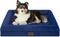 Large Orthopedic Dog Bed, Waterproof with Removable Cover, 4-Sides Bolster Soft Sofa Bed, Washable, Rich Blue