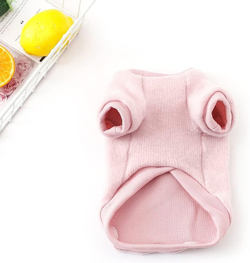 Cute Pet Puppy Cat Warm Jumper Sweater Bow Knitwear Coat (S, Pink) - Winter Apparel for Small Dogs