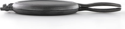 Megachef 6.7 Inch Round Cast Iron Pie Iron Outdoor/Camping Cookware with Long Handle