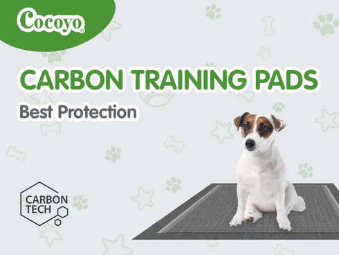 (100 Count, 17.5x23.5 inch) COCOYO Dog Training PadsCarbon Absorb Eliminating Urine Odor Puppy PadsPremium Charcoal Dog