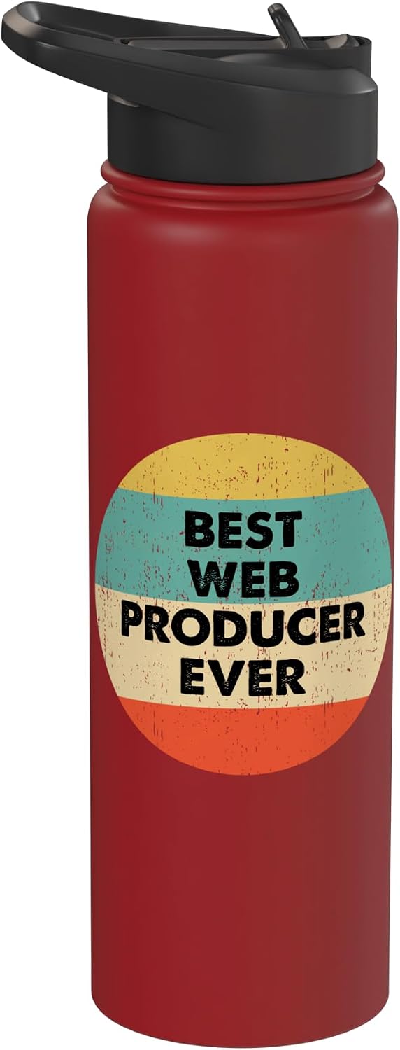 Funny Web Producer Shirts & Gifts Web Producer Shirt | Best Web Producer Ever Stainless Steel Insulated Water