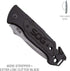 SOG Escape Tactical Folding Pocket Knife - 3.4 Inch Serrated Edge Blade with Glass Breaker, Black