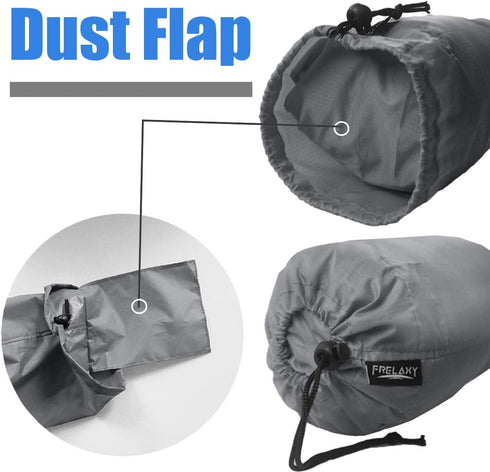 Frelaxy Stuff Sack Set 3-Pack (3L, 5L, 9L), Ultralight Ditty Bags with Dust Flap for Traveling, Hiking, Backpacking