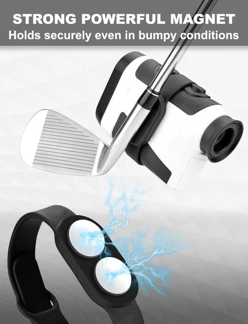 Golf Rangefinder Magnetic Holder Mount Strap for Golf Cart Frame, Adjustable Slim Range Finder