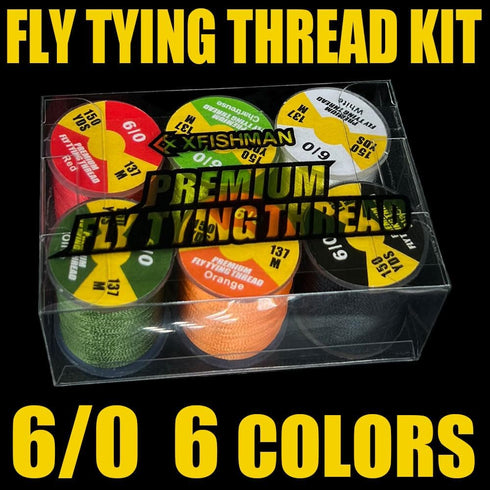 XFISHMAN Fly Tying Thread Kit 6/0-3/0, Fly Fishing Materials and Accessories