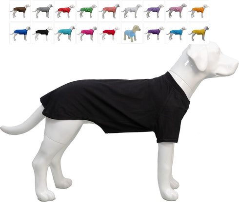 Lovelonglong Pet Clothing Dog Costumes Basic Blank T-Shirt Tee for Large Dogs, Black XXXXL